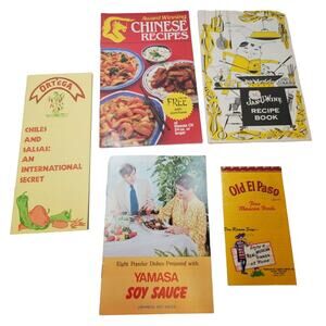5 Vintage International Oriental Recipe Pamphlets Ephemera